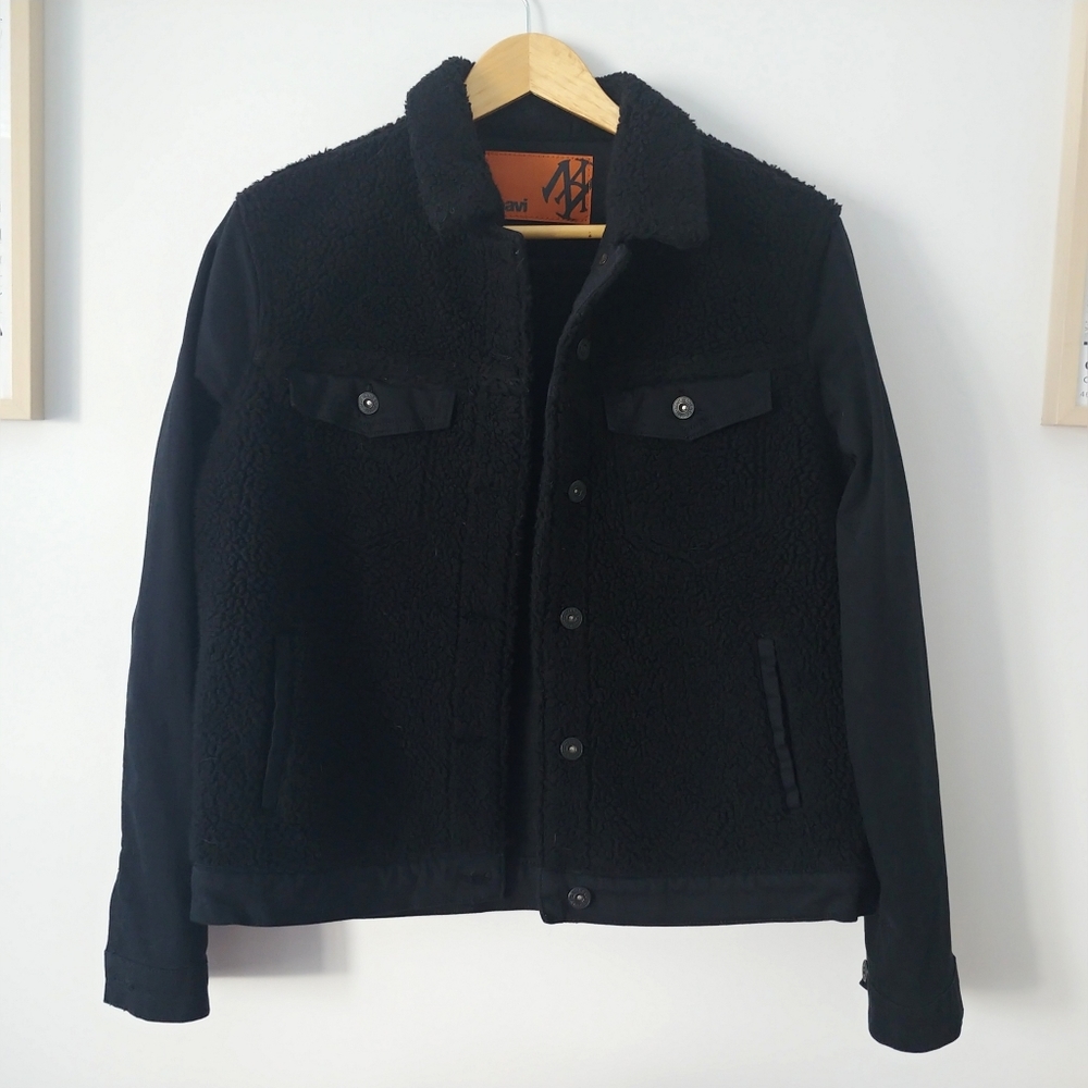MAVI Faux Sherpa and denim jacket